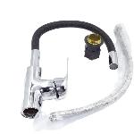 Enoročna armatura kuhinjska z gibljivo cevjo - krom