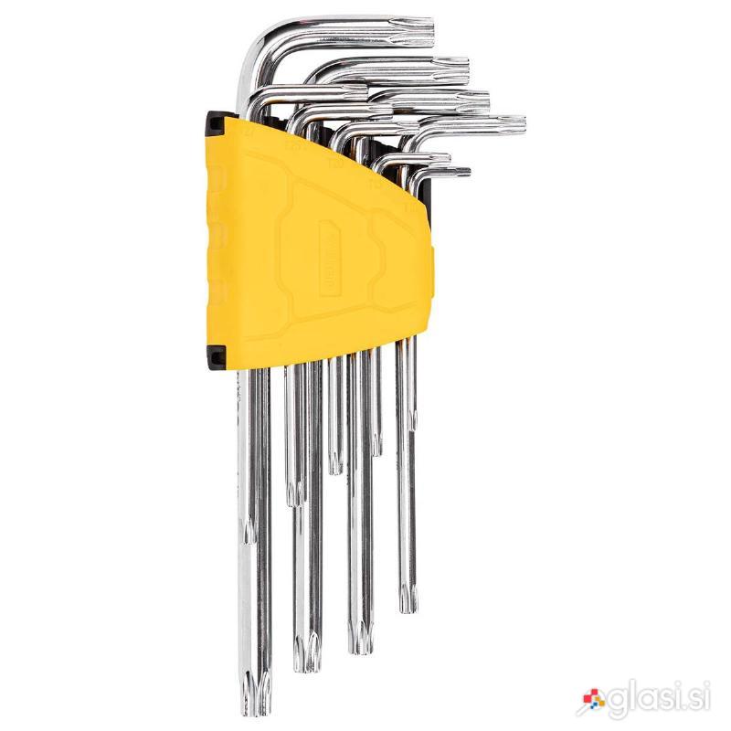 Komplet 9 šestrobih ključev Torx