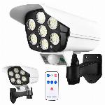 Solarna lažna kamera bela z SMD LED svetilko + senzor gibanja in upravljalec