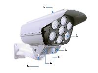 Solarna lažna kamera bela z SMD LED svetilko + senzor gibanja in upravljalec