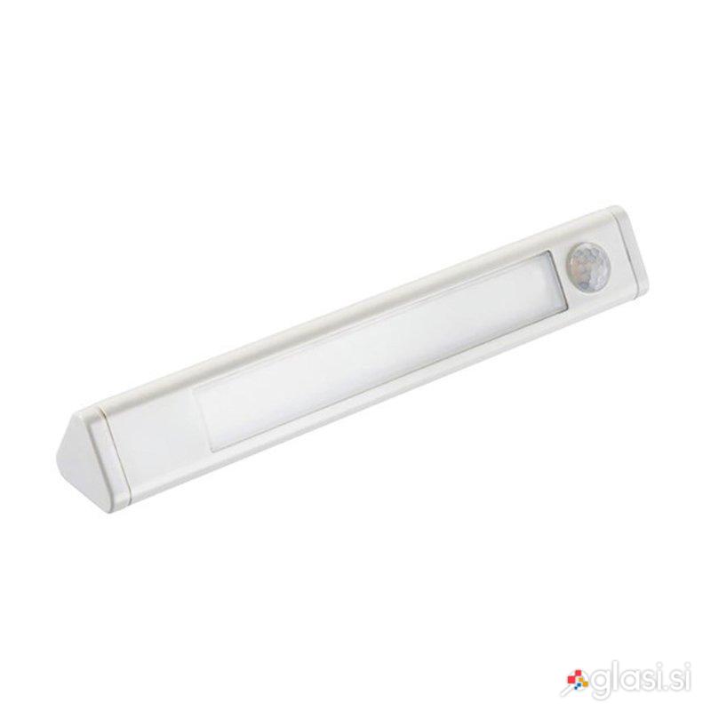 LED bela kotna svetilka za omare 180mm s senzorjem