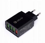 4x USB 3.0 hitri polnilec 220V z LED 3.1A črn