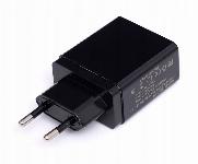 4x USB 3.0 hitri polnilec 220V z LED 3.1A črn