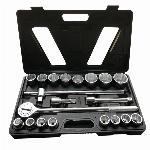 Komplet račne 20 delni set 3/4" - 12 kotne vtičnice 19-50mm
