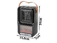 Dekorativni LED kamin kalorifer električni grelec 500W s termostatom