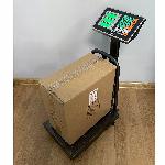Skladiščna digitalna aku. elektronska tehtnica do 150kg LCD osvetljena črna