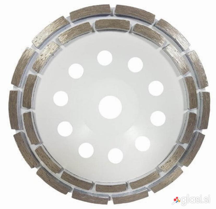 Dvoredna diamantna plošča za brušenje 180mm