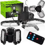 Turistična aku. LED viseča solarna prenosna luč za kampiranje + daljinec