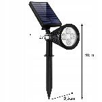 Solarna reflektorska talna ali stenska 4 LED svetilka IP65