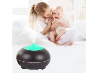 LED RGB vlažilec zraka difuzor 300ml izparjevalnik + daljinec temno rjav