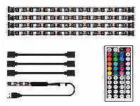 LED osvetlitev televizorja RGB 4 x 50 cm USB LED trak set