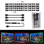 LED osvetlitev televizorja RGB 4 x 50 cm USB LED trak set
