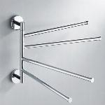 Stensko vrtljivo držalo za kopalniške brisače krom