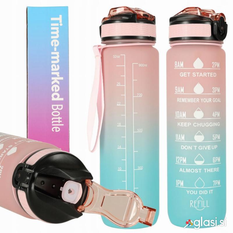 Športni bidon s slamico za vodo 1000ml