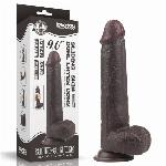 DILDO Lovetoy Sliding Skin Brown 9''