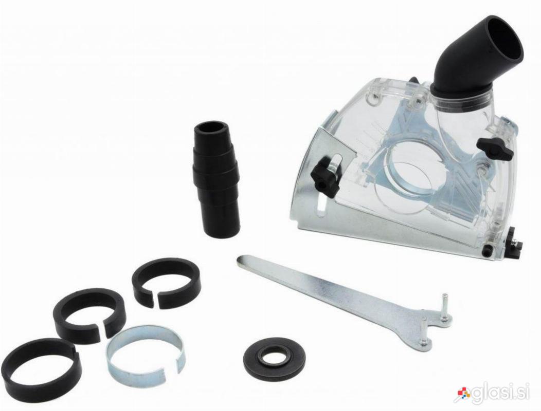 Odsesovalni nastavek za kotni brusilnik 115-125mm - rezanje