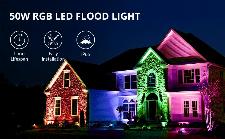 2x zunanji LED reflektor RGB z daljincem 50W IP65