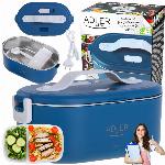 id-3106 48W inox električna grelna lunch box posoda za hrano 800ml modra
