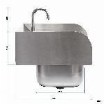 Stenski inox umivalnik s 3-stransko zaščito + armatura
