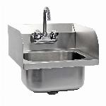 Stenski inox umivalnik s 3-stransko zaščito + armatura