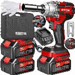 Komplet 20V aku. brezkrtačni udarni vijačnik 750Nm 1/2" 2x4Ah Li-ion LED