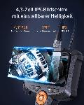 id-8337 LCD enoročna endoskopska inšpekcijska kamera 8 LED z Full HD monitorjem 