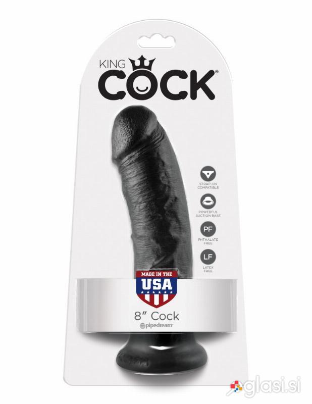 DILDO King Cock Black 8''