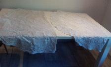 Jedilnica MASIVA BUKEV: miza PTIČJI JAVOR, 6 tapec. stol, 2kvačkan prt