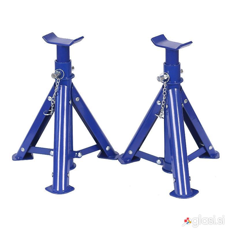 Zložljiva jeklena podstavka za avtomobile in lažja gospodarska vozila