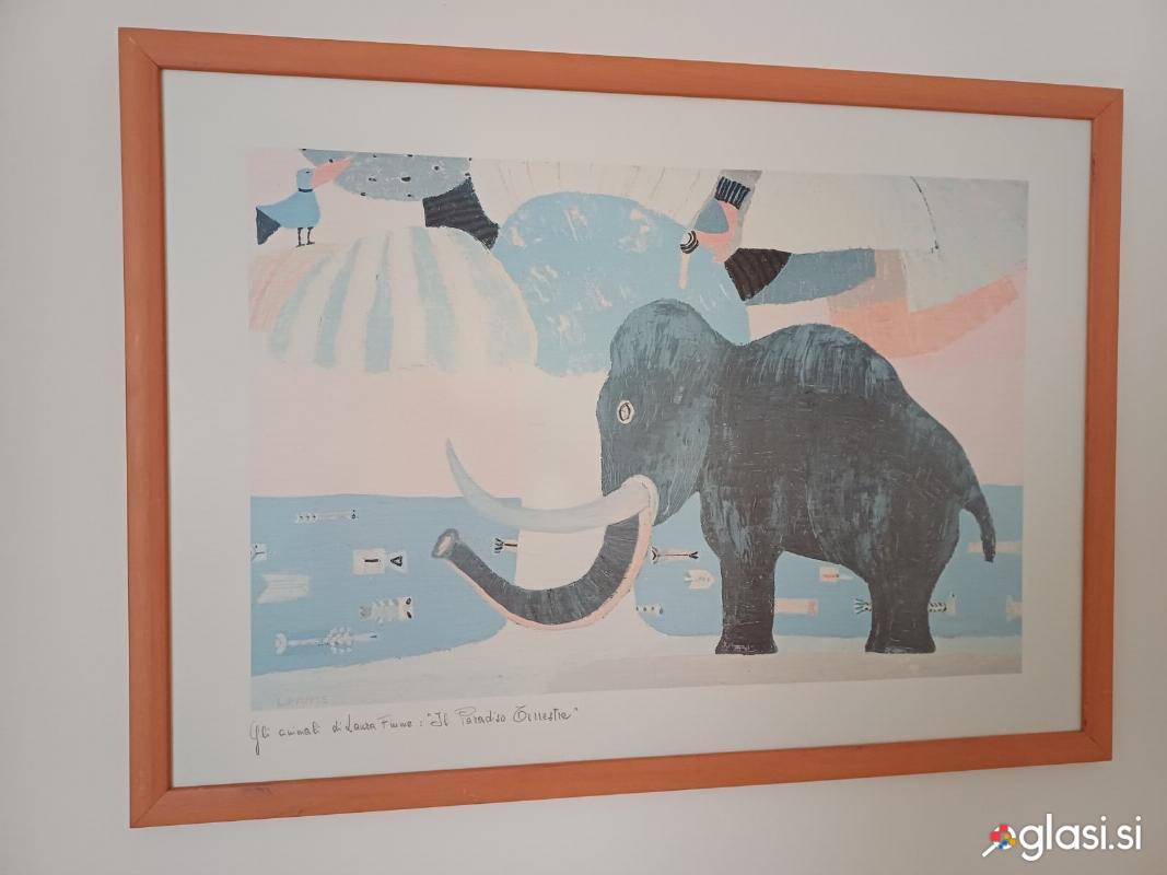 Slika slonček za otroško sobo