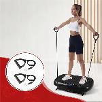 LCD fitnes platforma za vibracijsko vadbo z dodatki do 150kg črna