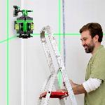 Aku. 16 linijski zeleni gradbeni laserski nivelir 2x 2400mah LL17P