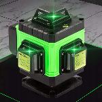 Aku. 16 linijski zeleni gradbeni laserski nivelir 2x 2400mah LL17P