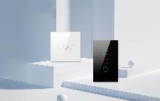 Pametno stekleno LED WiFi stikalo touch TUYA 3-kanalno belo Alexa Google Assista