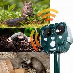 Ultrazvočni aku. 800mAh LED solarni odganjalec živali s senzorjem gibanja 1