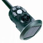 Ultrazvočni aku. 2200mAh LED odganjalec živali s senzorjem gibanja 3 stranski