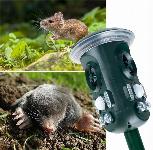 Ultrazvočni aku. 2200mAh LED odganjalec živali s senzorjem gibanja 3 stranski