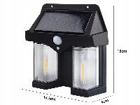 Solarna LED stenska svetilka s senzorjem gibanja 1200lm