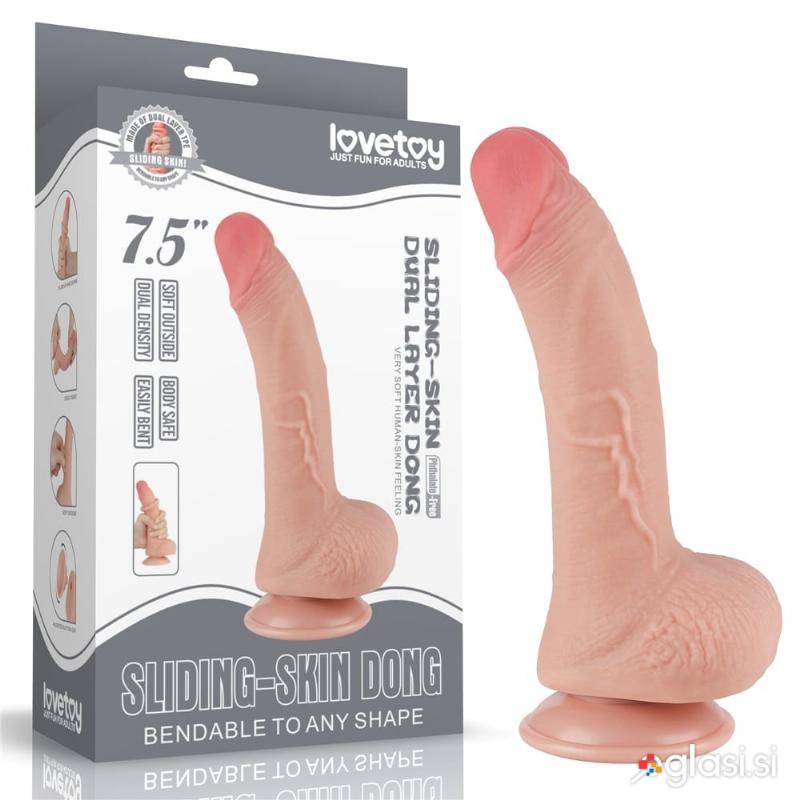DILDO Lovetoy Sliding Skin l Dual Layer Flesh 7,5''