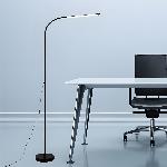 12W LED gibljiva talna svetilka 180cm USB črna
