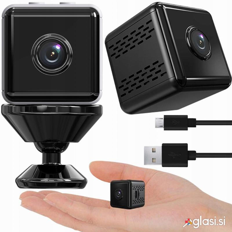 Aku. mini WIFI 4K USB spletna spy kamera + magnetni nosilec