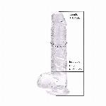 DILDO Loving Joy With Balls Clear 8''