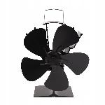 Alu. 5 kraki ventilator za kamin 22cm črn