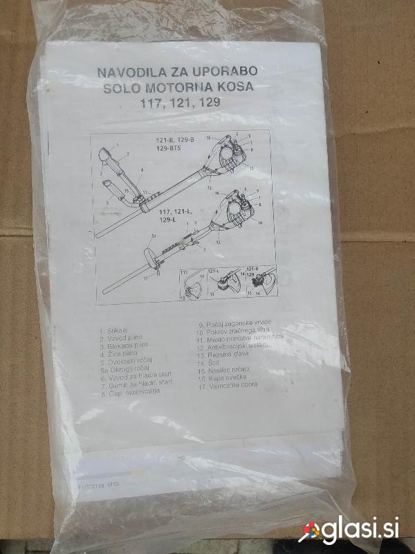 Navodila za uporabo kosilnice na nitko SOLO model 117, 121, 129