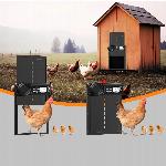 Elektronska avtomatska LCD vrata za kokošnjak s časovnikom 33x26cm črna