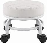 Bel okrogel stol na kolesih za manikuro fitnes jogo za noge