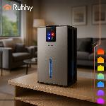 LED RGB 90W razvlaževalec in absorber vlage LCD 2200ml srebrn