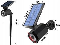 Solarna LED lažna kamera in svetilka s senzorjem gibanja in mraka