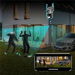 WIFI dvojna brezžična vrtljiva 3MPX Full HD videonadzorna kamera IR PIR LED siva