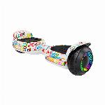 Električno dvokolo skuter rolka LED RGB 100kg Cruiser 10 km/h bela